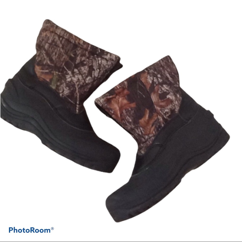 Camouflage Mossy Oak Thinsulate Zip Hunting Boots Sz 7